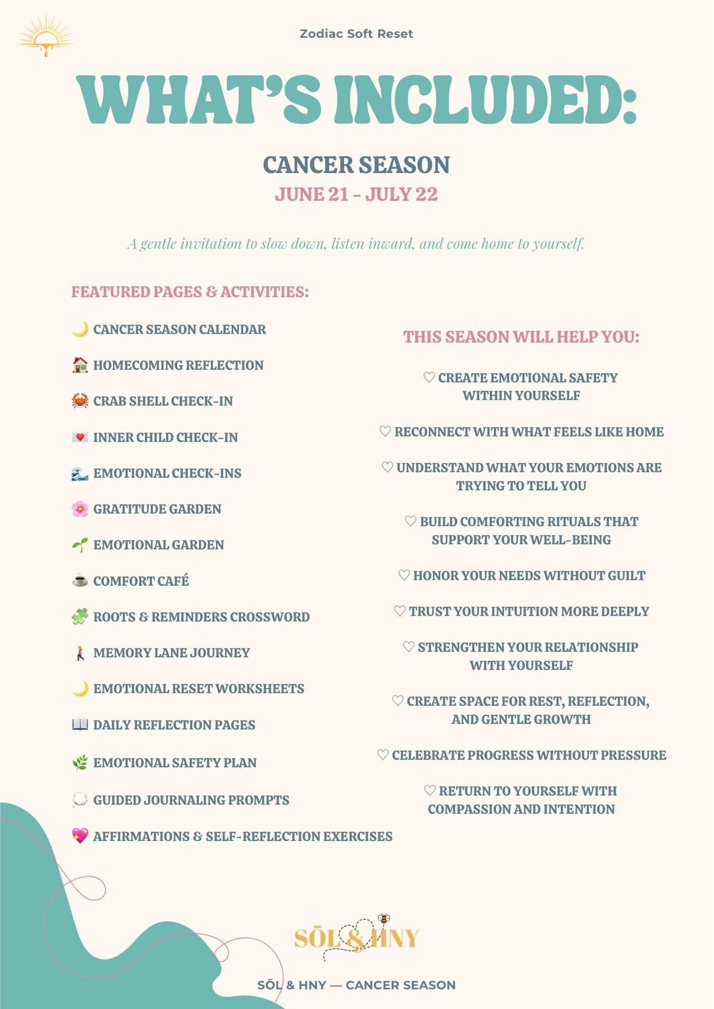 Zodiac Soft Reset : Cancer Season ♋️