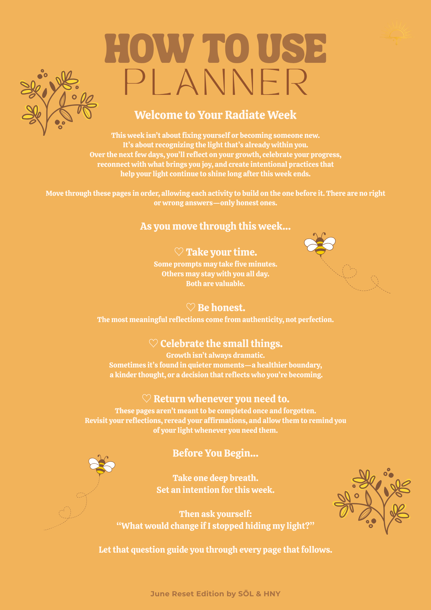 BECOMING HER OWN LIGHT - JUNE RESET EDITION : WEEK 5