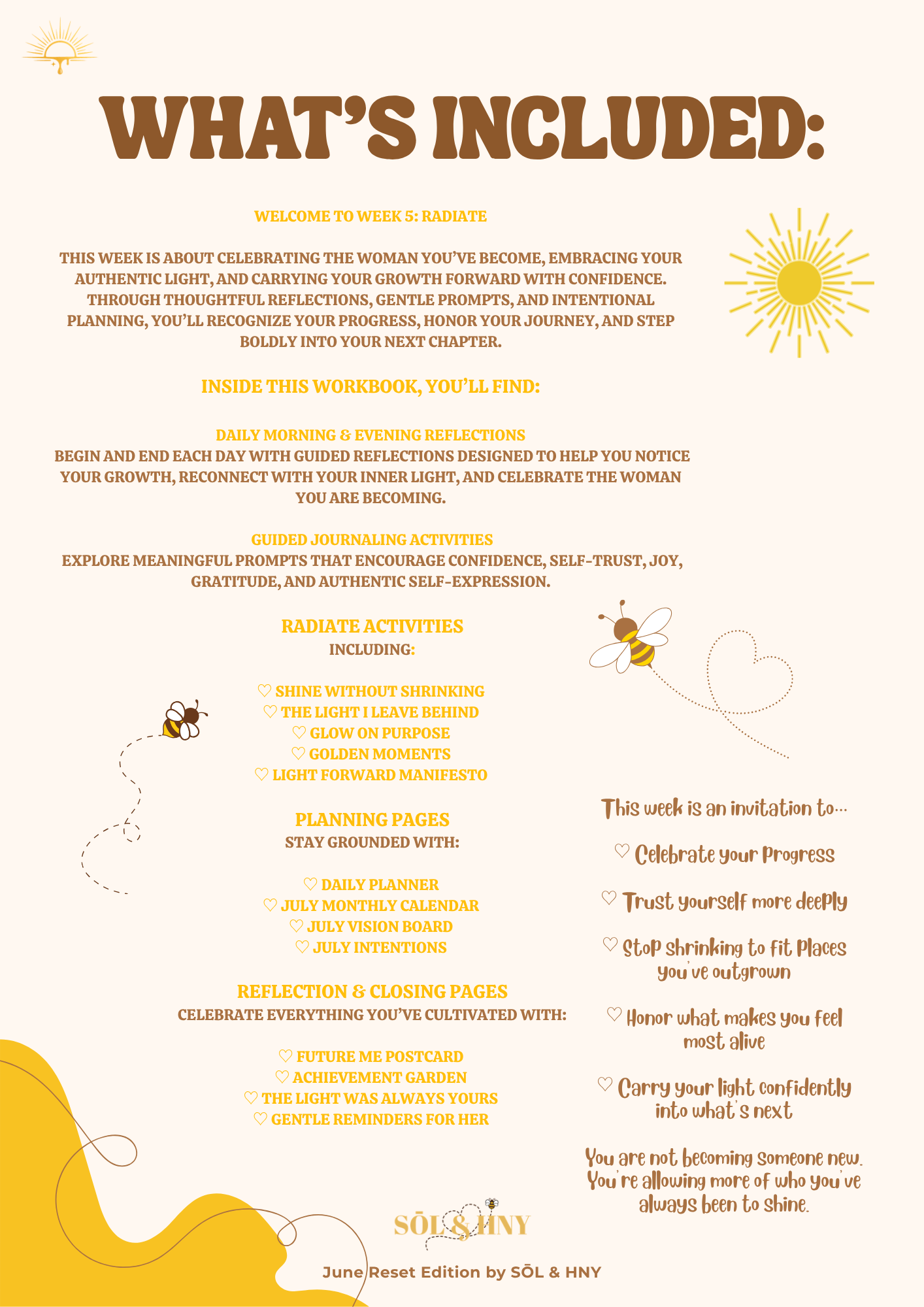 BECOMING HER OWN LIGHT - JUNE RESET EDITION : WEEK 5